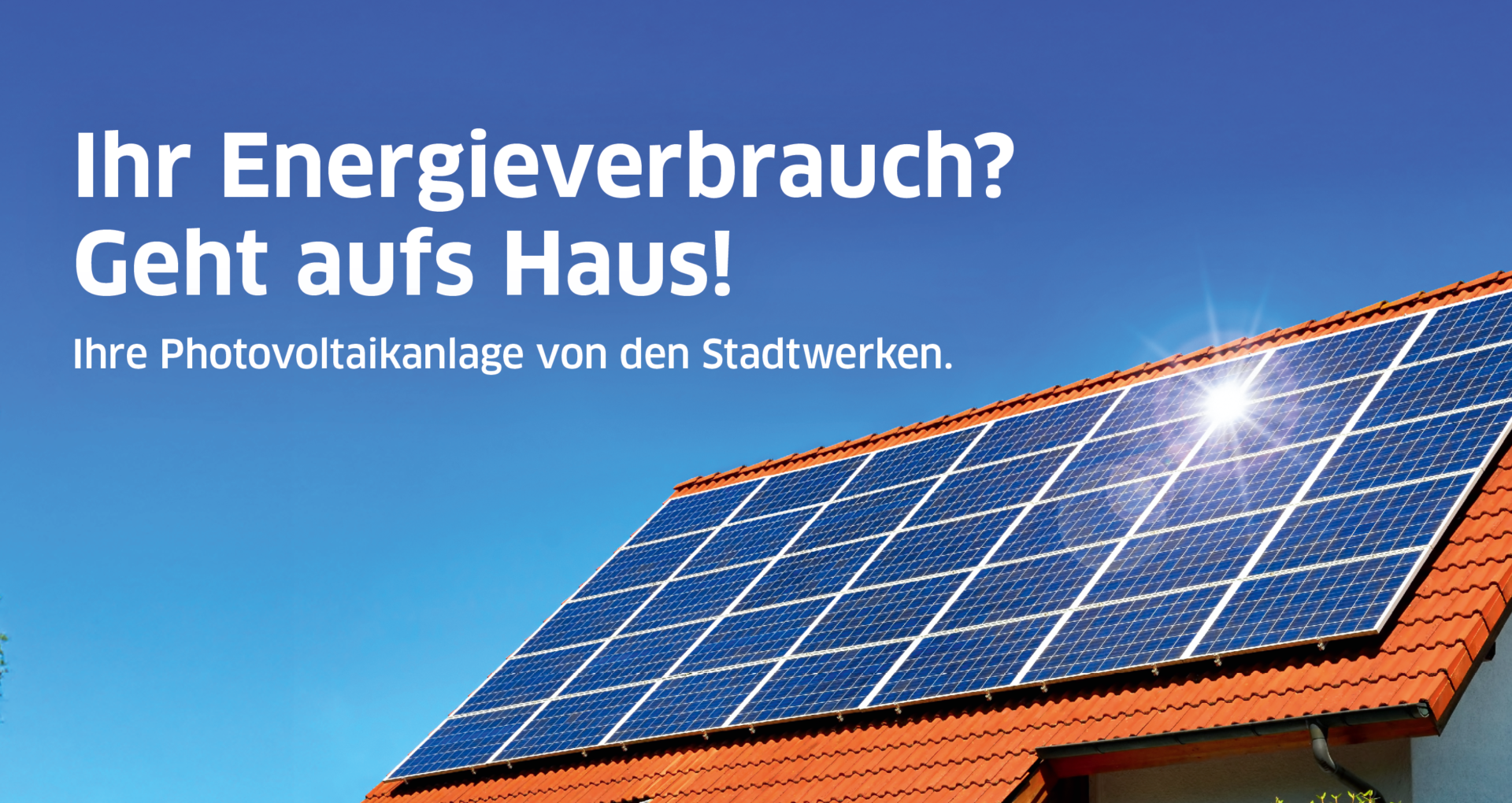 Hausdach mit Photovoltaikmodulen