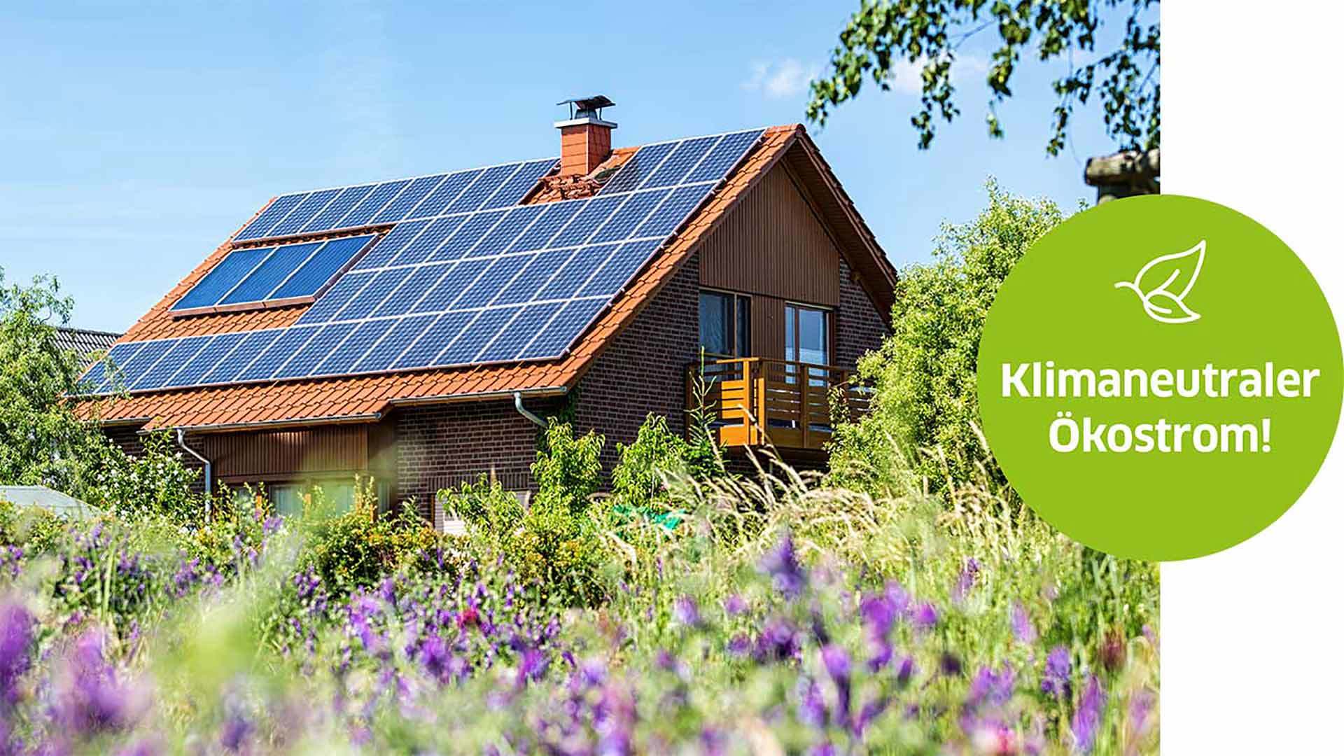 Photovoltaik klimaneutraler oekostrom